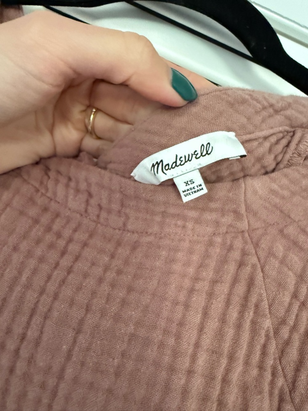 Madewell Womens Short Sleeve Pocket Top in Dusty Rose - Picture 3 of 3